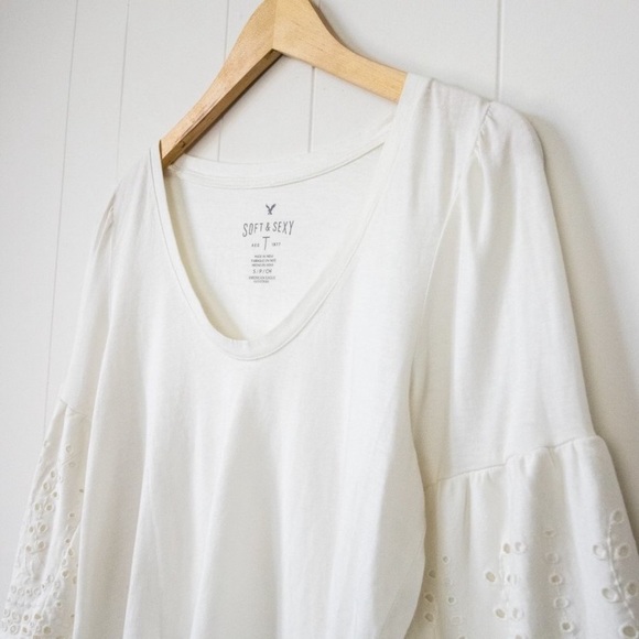 American Eagle Soft & Sexy Bell Eyelet Top, Small - Picture 5 of 13